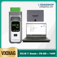 [11 Brands Ready To Use] VXDIAG VCX SE DOIP Full 11 Brands with 2TB Software SSD Pre-installed on Second-Hand Lenovo T440P Laptop
