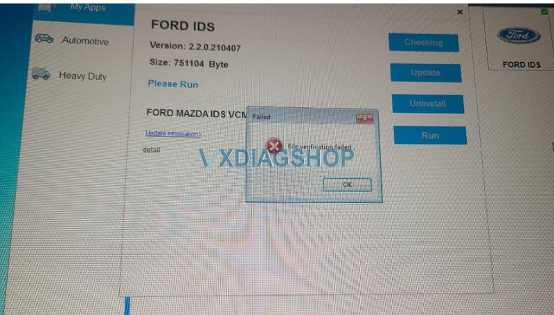ford ids File Verification Failed