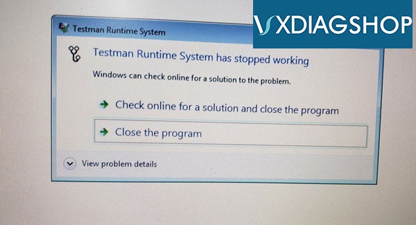 Testman Runtime System stop working