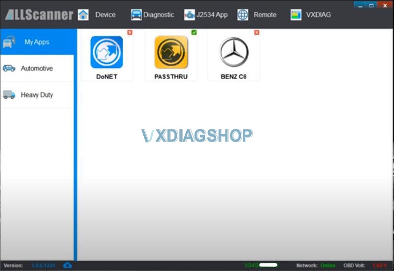 VXDIAG VCX SE Driver Setup for MB X-ENTRY PassThru 4
