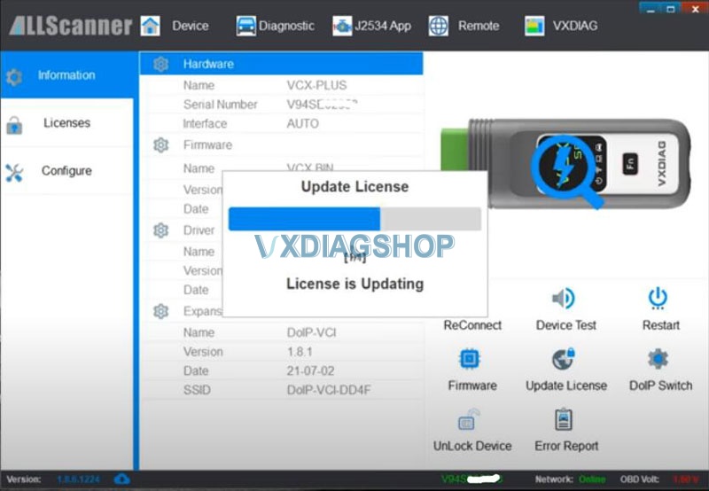 VXDIAG VCX SE Driver Setup for MB X-ENTRY PassThru 7