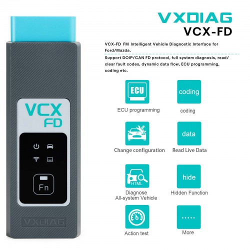 [Ship from US/EU] New VXDIAG VCX FD OBD2 Diagnostic Tool for Ford/Mazda with Ford IDS V130 Mazda IDS V131 Supports WIFI and CAN FD
