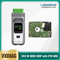 New VXDIAG VCX SE For Benz Support Offline Coding/Remote Diagnosis VCX SE DoiP with Free Donet Authorization & 2TB Full Brands Software HDD