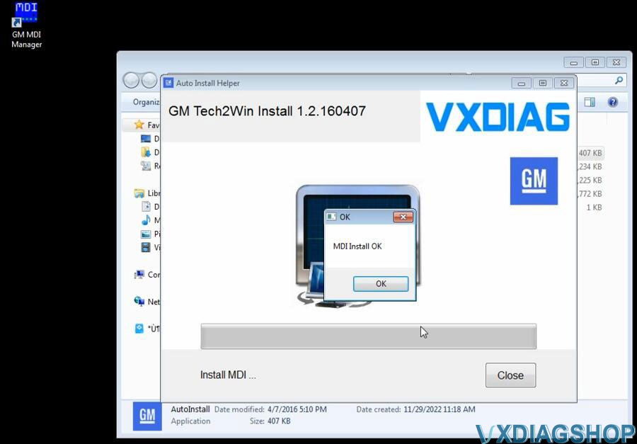 Install VXDIAG GM GDS2 Tech2Win on Win7 3