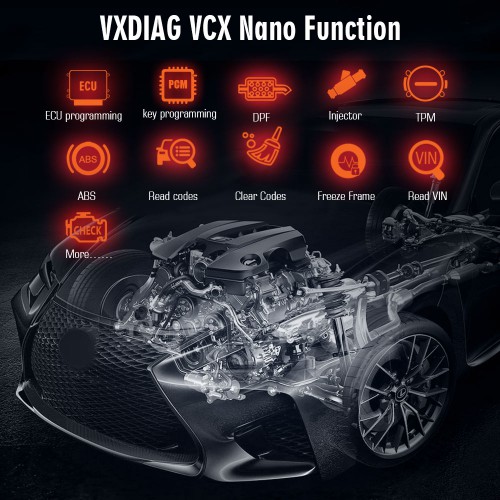 (Ship from US/Czech) VXDIAG VCX NANO for Ford Mazda 2 in 1 Diagnostic Tool Supports Win10