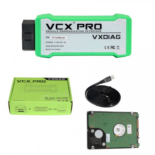 VXDIAG VCX NANO PRO Diagnostic Tool with 3 Free Car Brand Software with 2TB Full Brand Software HDD