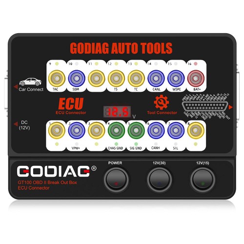GODIAG GT100 OBDII 16PIN Protocol Detector Breakout ECU Connector OBDII BreakOut Box Detect Car Communication