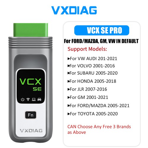 VXDIAG VCX SE PRO OBD2 Diagnostic Tool with 3 Free Car Authorization Upgrade Version of VXDIAG VCX NANO PRO