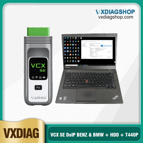 [8th Anni Sale] VXDIAG VCX SE DOIP for Benz & BMW with 1TB Software HDD Pre-installed on Second-Hand Lenovo T440P Laptop