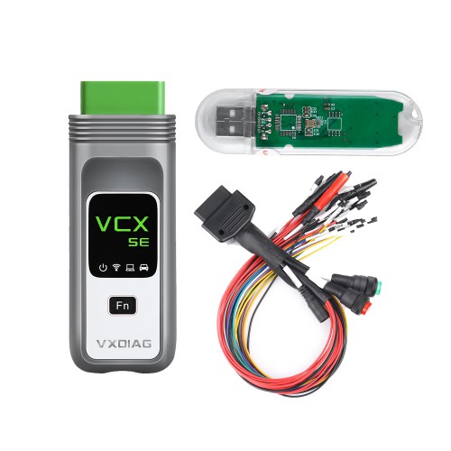 [8th Anni Sale] VXDIAG VCX SE J2534 Passthru Hardware with PCMTuner PCM Flash USB Dongle 67 Modules & GODIAG Breakout Tricore Jumper Cable