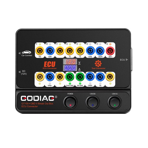 GODIAG GT100+ AUTO TOOLS OBD II Break Out Box ECU Connector Adds Electronic Current Display and CANBUS Protocol