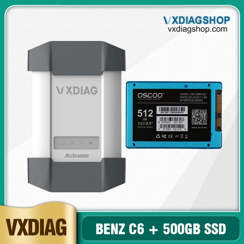 ALLSCANNER VXDIAG Benz C6 Star C6 VXDIAG Multi Diagnostic Tool With 500GB 2022.12 Xentry Software SSD DTS Monaco 8.13