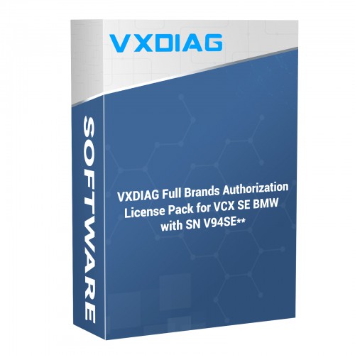 VXDIAG Full Brands Authorization License Pack for VCX SE BMW with SN V94SE****