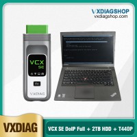 VXDIAG VCX SE DOIP Full 11 Brands with 2TB Software HDD Pre-installed on Second-Hand Lenovo T440P Laptop