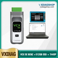 [Ready To Use] VXDIAG VCX SE DoIP For Benz with 512GB 2024.03/ 2023.09 Software SSD Pre-installed on Second-Hand Lenovo T440P Laptop