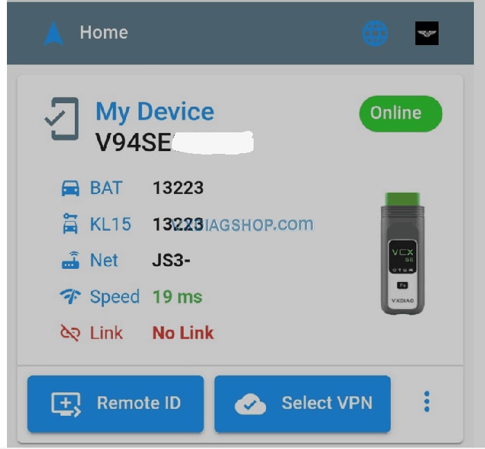 Vxdiag Donet Remote Device Id 1