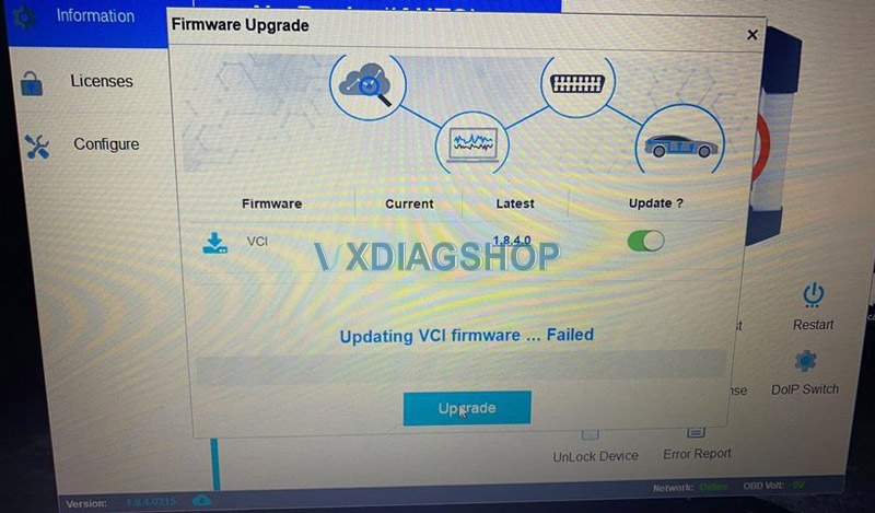 Vcx Se Firmware Update Failed 2