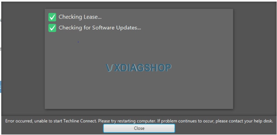 Techline Connect Sps2 Error Unable To Start