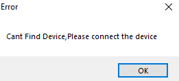 ford ids cannot find device error