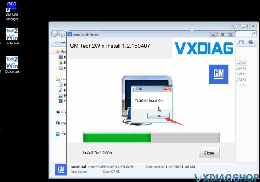 Install VXDIAG GM GDS2 Tech2Win on Win7 6