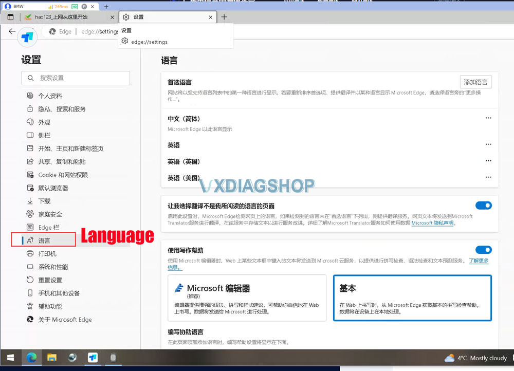  VXDIAG 2TB HDD Web Browser in Chinese Language 2