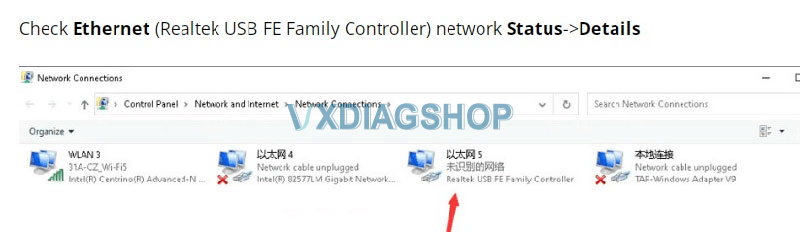 VXDIAG VCX SE WiFi OK But No USB Connection Solution 2