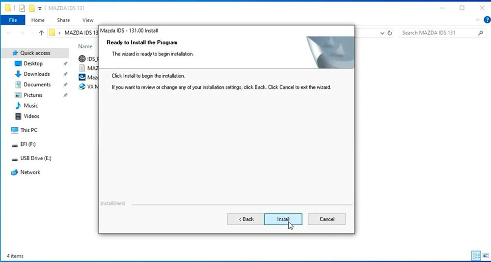Install VXDIAG Ford IDS V131 on Windows 10 2